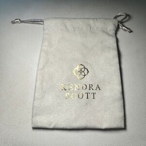 Kendra Scott Jewelry Pouch Bag Gift Box Storage Dust Bag Drawstring White‎ Gold